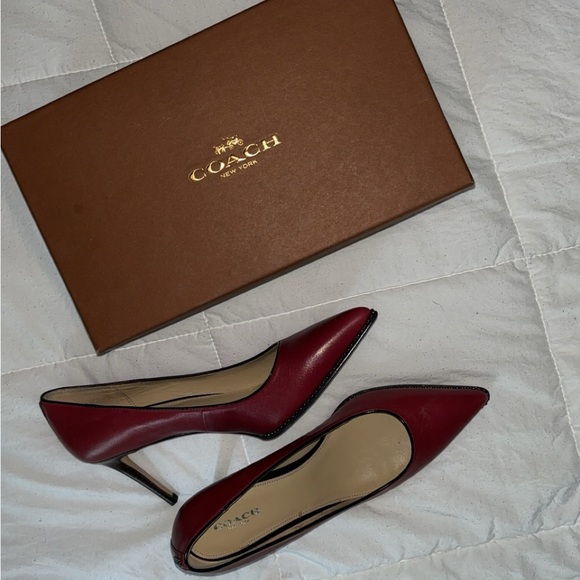 Coach Vonna Mat Calf/Box Calf in Black Cherry - Picture 1 of 4